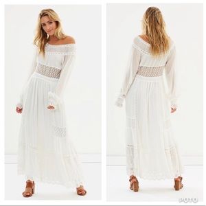Stunning Free People Tina Maxi Dress White XS